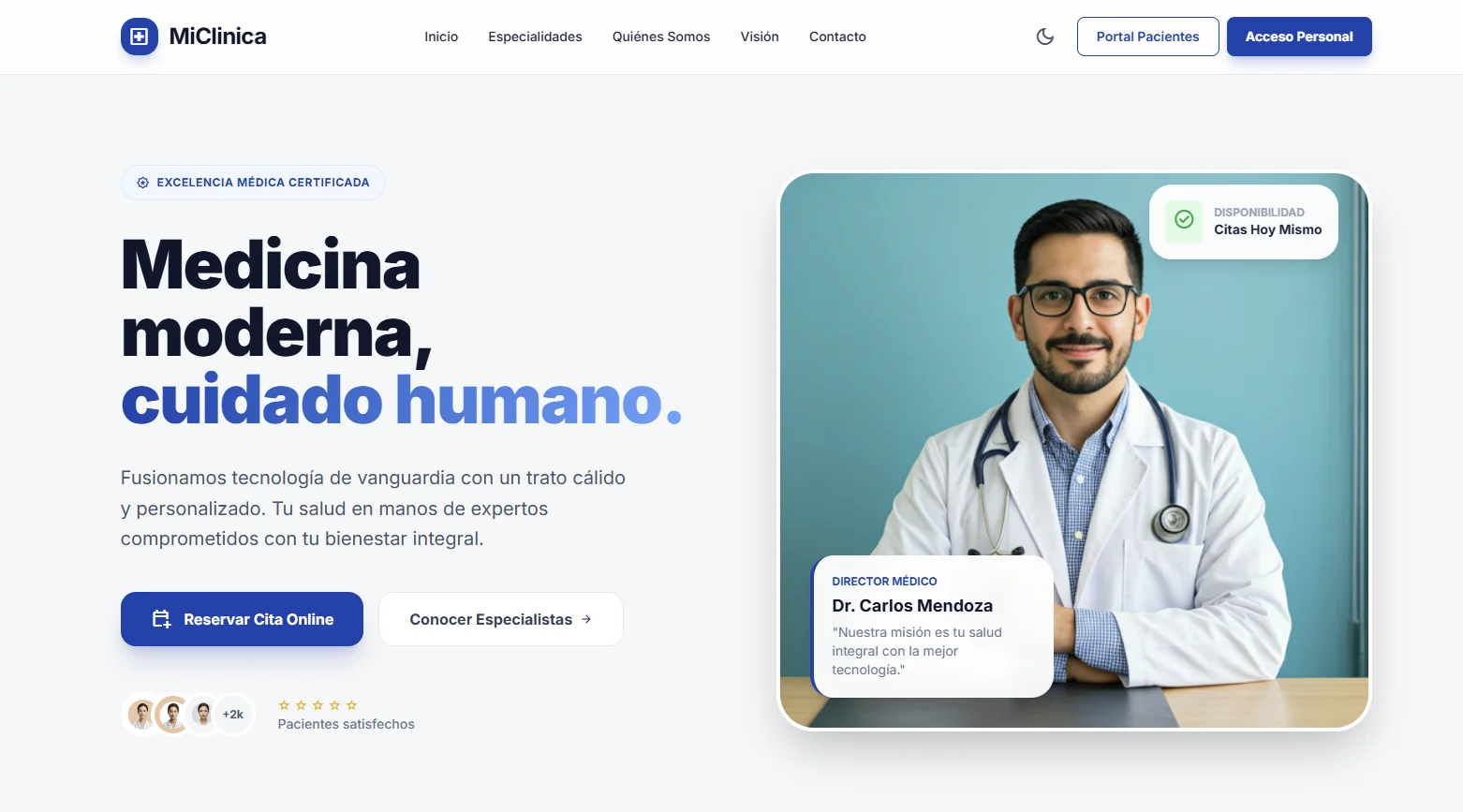 Proyecto de Sistema de Control Clinica Independiente